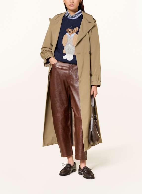 POLO RALPH LAUREN Lederhose DUNKELBRAUN