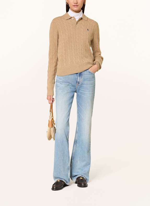 POLO RALPH LAUREN Strick-Poloshirt CAMEL