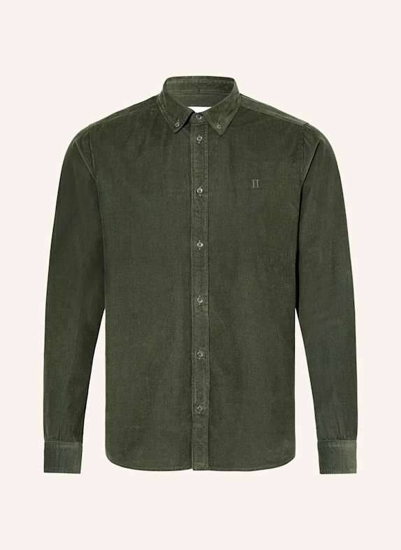 LES DEUX Cordhemd KONRAD Regular Fit DUNKELGRÜN