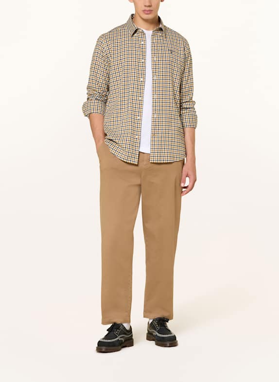 Barbour Overhemd Tailored Fit DONKERORANJE / DONKERBLAUW / ECRU