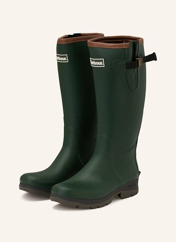 Barbour Gummistiefel DUNKELGRÜN