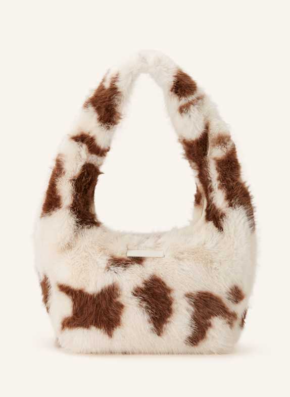 SEIDENFELT Pouch bag LEJE ECRU/ BROWN