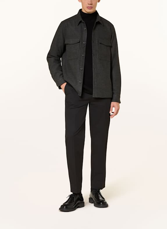 DRYKORN Flanellen overshirt GUNRAY DONKERGRIJS