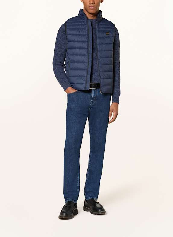 BOSS Steppend vest ODENO DONKERBLAUW