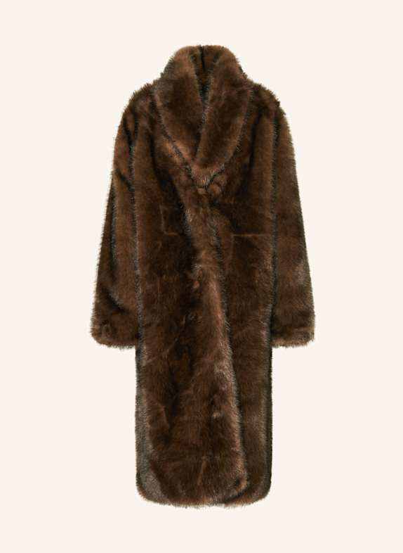 MEOTINE Kunstfell-Mantel KATHA DUNKELBRAUN