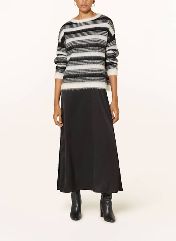 Grace Trui met mohair ZWART / ECRU