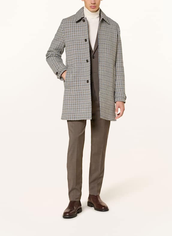 TIGER OF SWEDEN Mantel CANE BLAUGRAU / DUNKELBRAUN / BEIGE