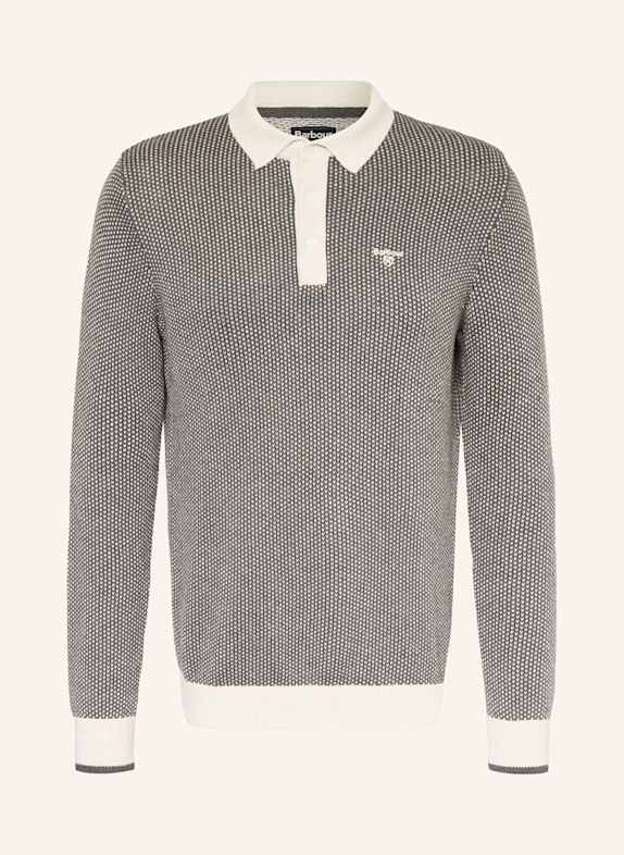 Barbour Koszulka polo z dzianiny DECTON KREMOWY / SZARY