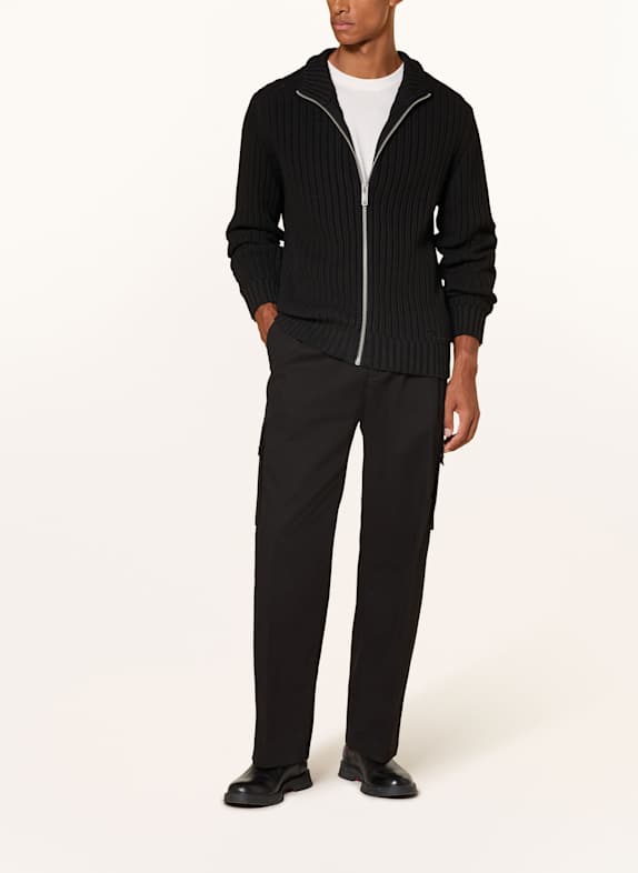 HUGO Strickjacke SRITON SCHWARZ