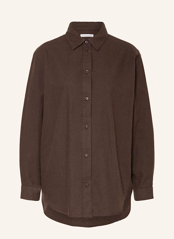 KnowledgeCotton Apparel Outdoor-Bluse DUNKELBRAUN