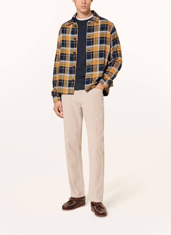 KnowledgeCotton Apparel Corduroy trousers CHUCK Classic Straight Leg Fit LIGHT GRAY