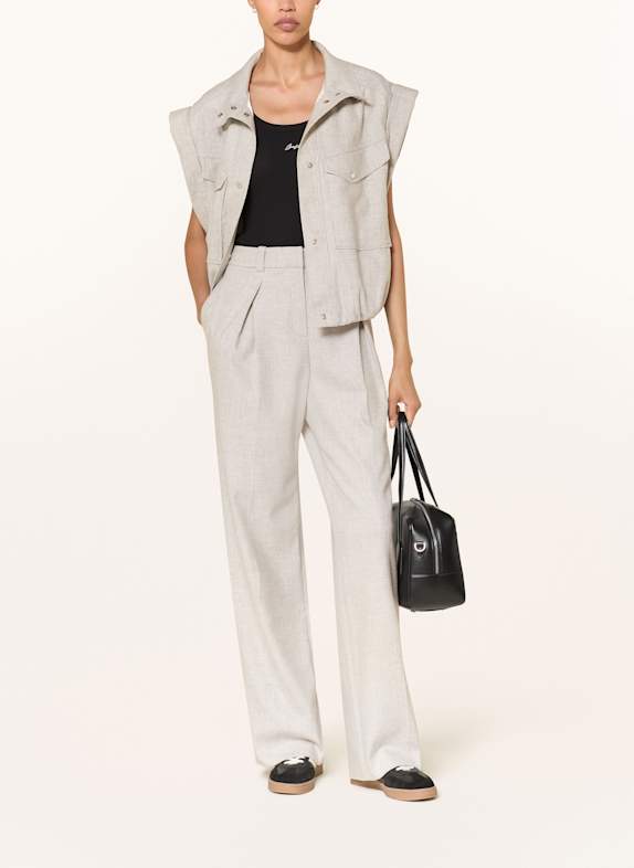 BOSS Marlene-broek TAFLONG LICHTGRIJS