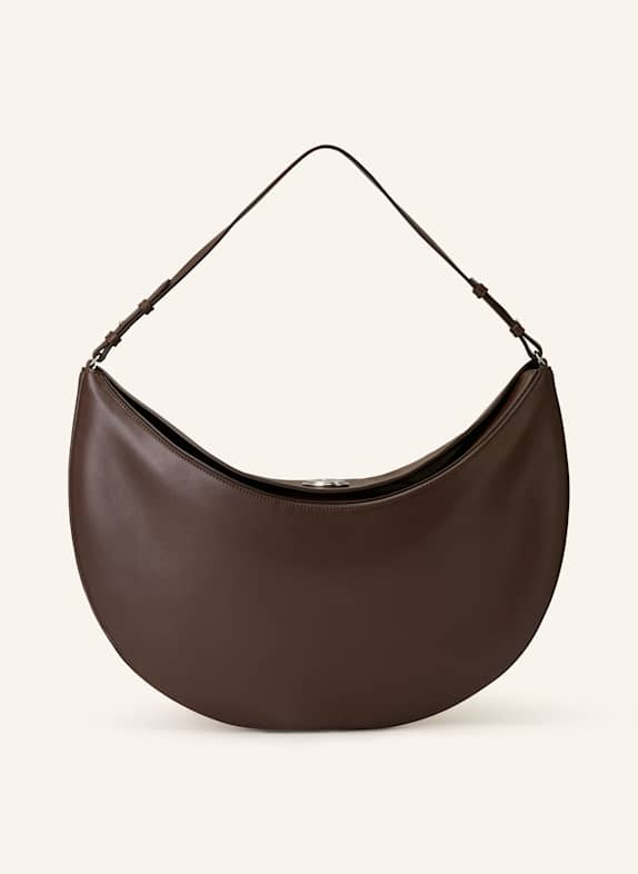 JACQUEMUS Shoulder bag LE CALISSO ROND DARK BROWN