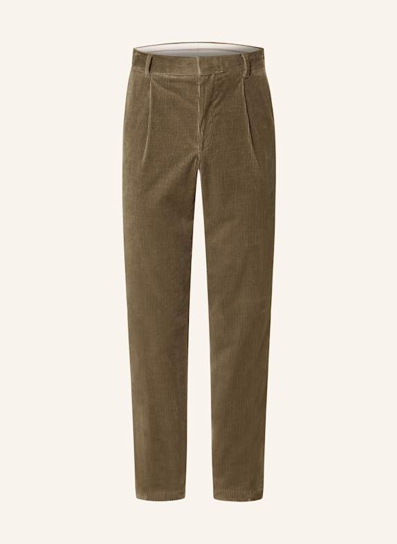 BOSS Anzughose PERIN Tapered Fit aus Cord KHAKI