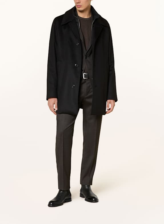 BOSS Wollmantel CLARK mit herausnehmbarer Blende SCHWARZ