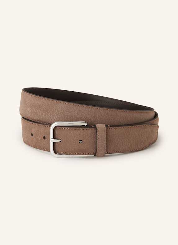BOSS Leather belt MADISON BROWN