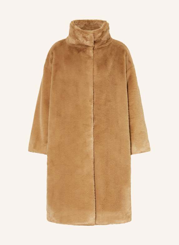 HERNO Kunstpelz-Mantel HELLBRAUN