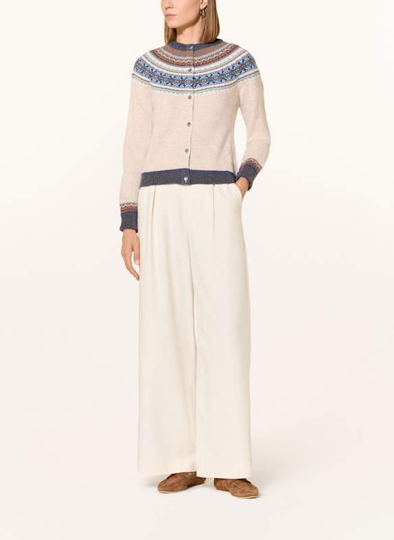 ERIBÉ Strickjacke ALPINE CREME / COGNAC / BLAU