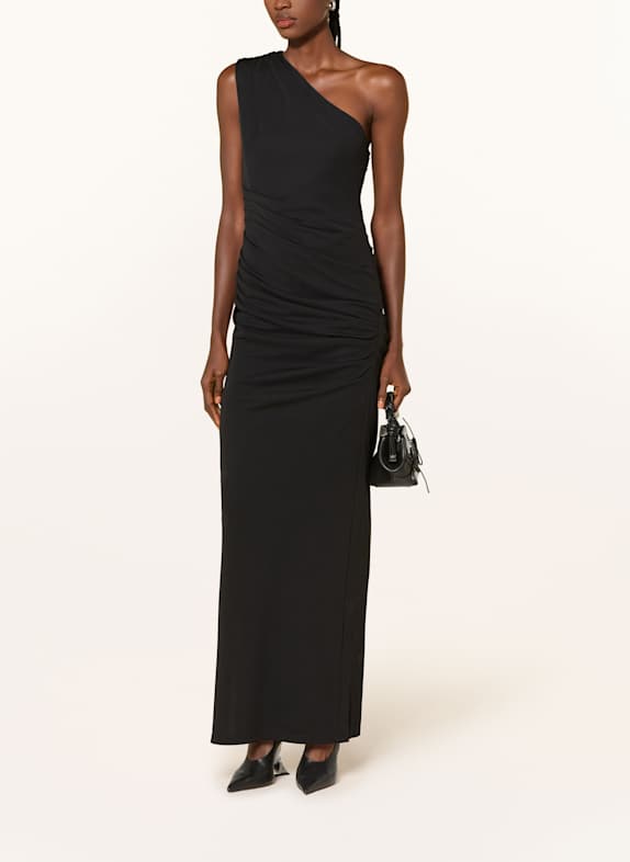 ROTATE One-Shoulder-Kleid SCHWARZ