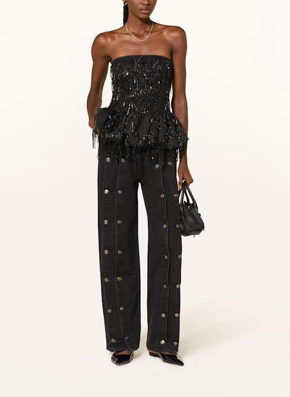 ROTATE Wide Leg Jeans D04 Black Denim