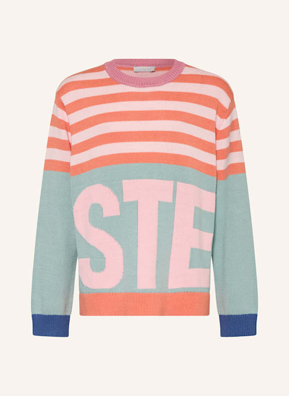 STELLA McCARTNEY KIDS Sweater ORANGE / NEON TURQUOISE