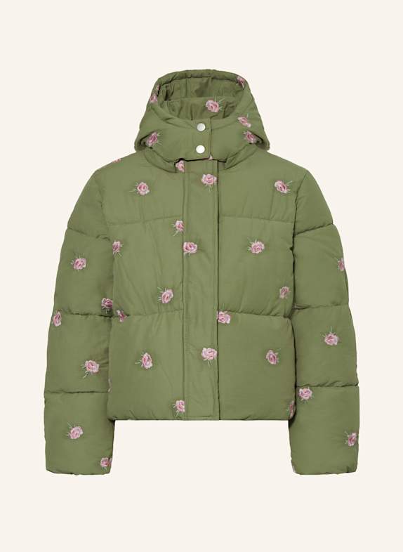 STELLA McCARTNEY KIDS Steppjacke mit abnehmbarer Kapuze HELLGRÜN/ HELLROSA