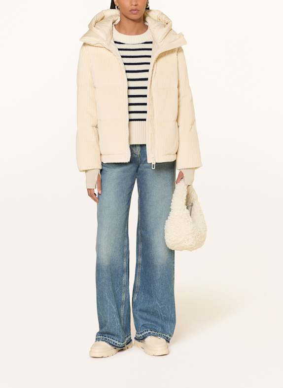 DUNO Daunenjacke LORA aus Cord CREME