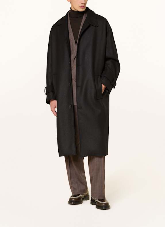 I'M BRIAN Oversized kabát ČERNÁ