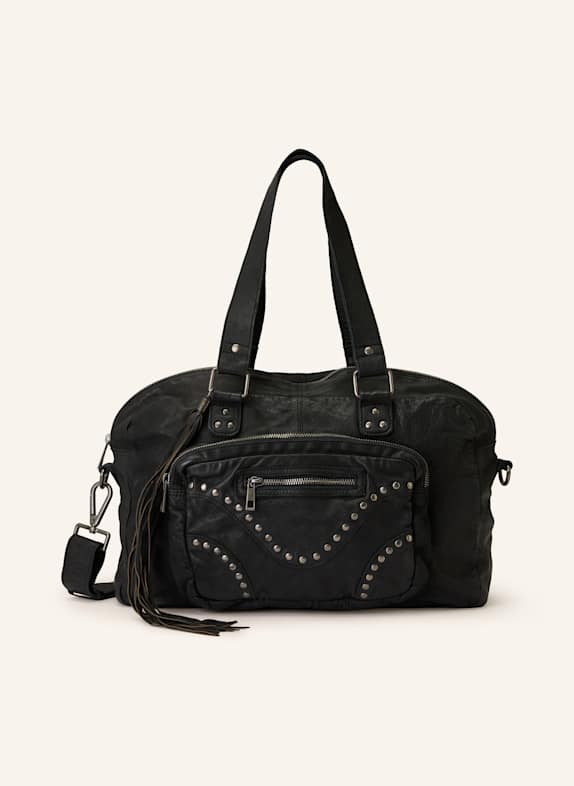 NÚNOO Torba na ramię MILLE z ćwiekami CZARNY