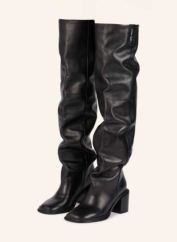 NAKED WOLFE Overknee-Stiefel NATURE SCHWARZ