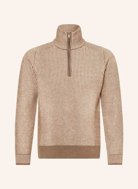 MAERZ MUENCHEN Troyer aus Merinowolle HELLBRAUN / BEIGE