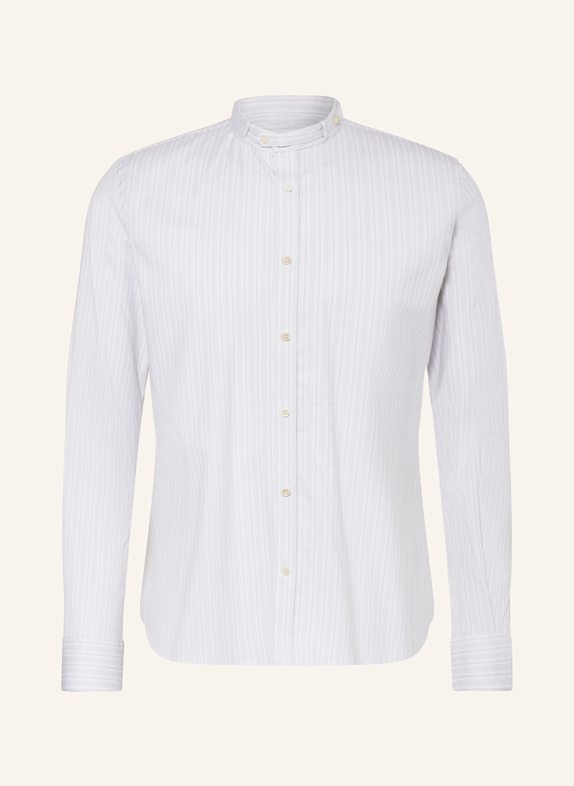 Gottseidank Trachtenhemd LENZ Slim Fit mit Stehkragen WEISS / HELLGRAU