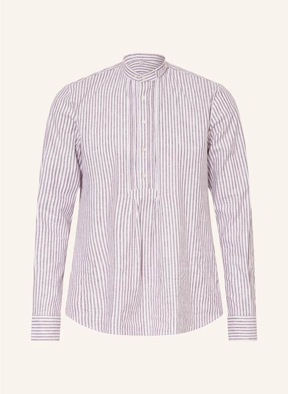 Gottseidank Trachtenhemd Regular Fit mit Stehkragen WEISS / BRAUN