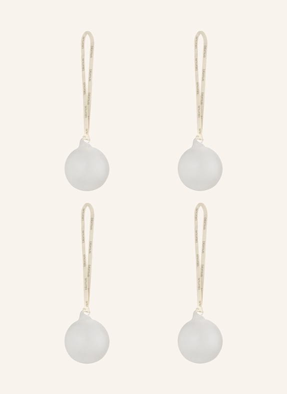 blomus 4er-Set Weihnachtskugeln JUHLA WEISS