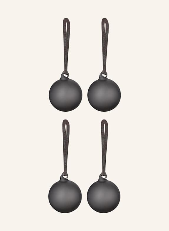 blomus 4er-Set Weihnachtskugeln JUHLA DUNKELBRAUN