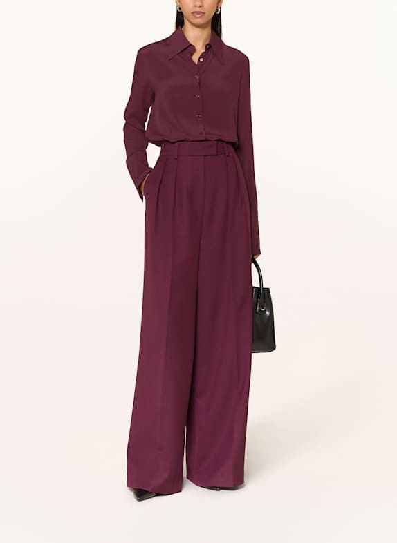 ÉMANOU Shirt blouse with silk DARK RED