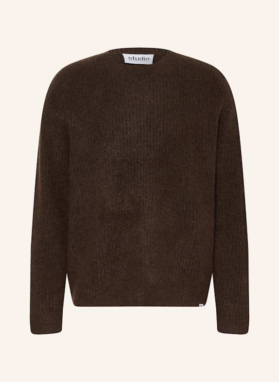 studio seidensticker Pullover mit Mohair DUNKELBRAUN