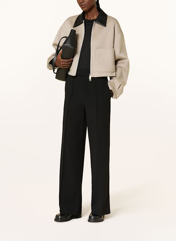 Nanushka Kastenjacke PHEBE CREME / SCHWARZ