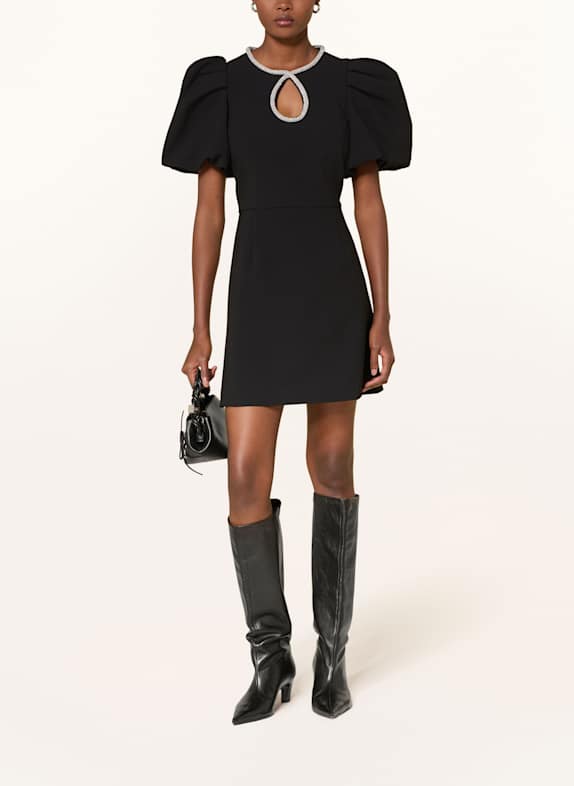 ESSENTIEL ANTWERP Etuikleid IJINGLE mit Schmucksteinen SCHWARZ