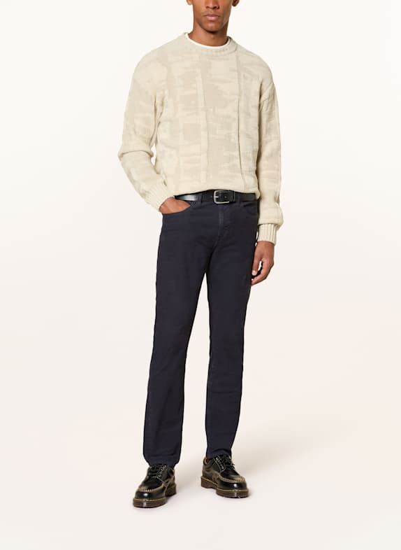 BOSS Cordbyxor DELAWARE Slim Fit MÖRKBLÅ