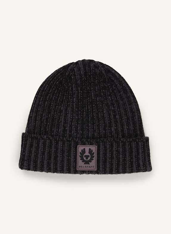 BELSTAFF Čepice ČERNÁ/ TMAVĚ ŠEDÁ