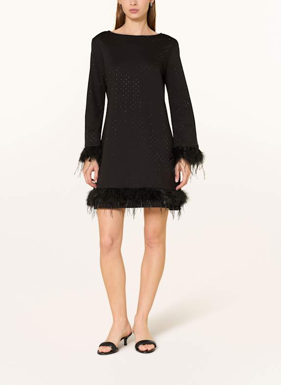 Ana Alcazar Cocktailkleid mit Schmucksteinen SCHWARZ