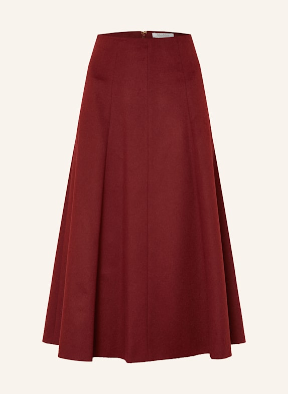 Max Mara Strickrock GENEVE aus Kamelhaar DUNKELROT