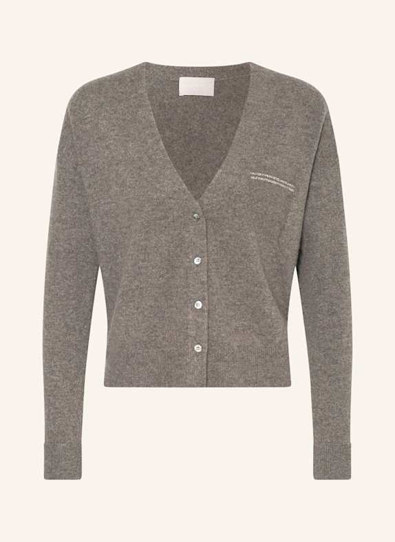 HEMISPHERE Cashmere cardigan with decorative gems GRAY