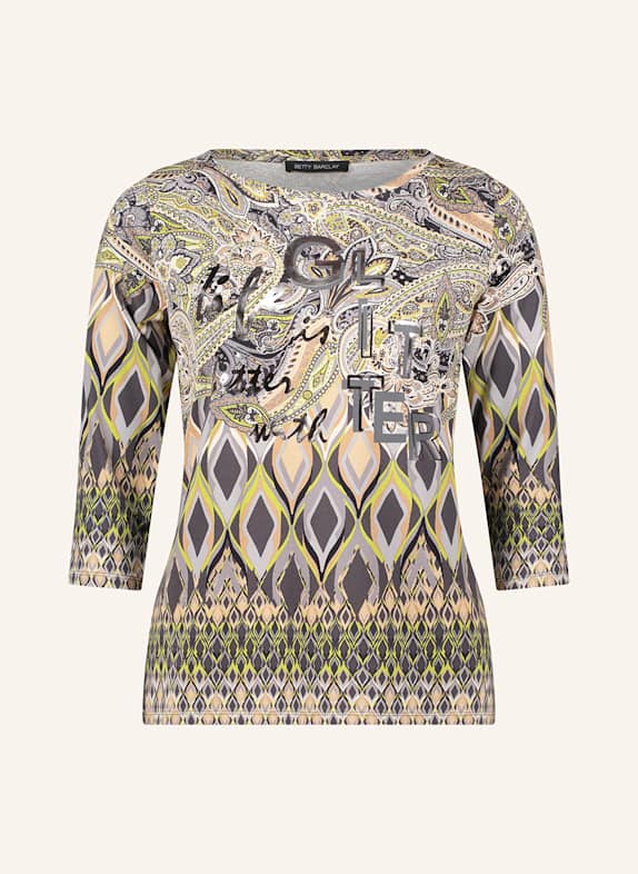 Betty Barclay Blusenshirt mit 3/4-Arm GRAU / BRAUN / HELLGRÜN