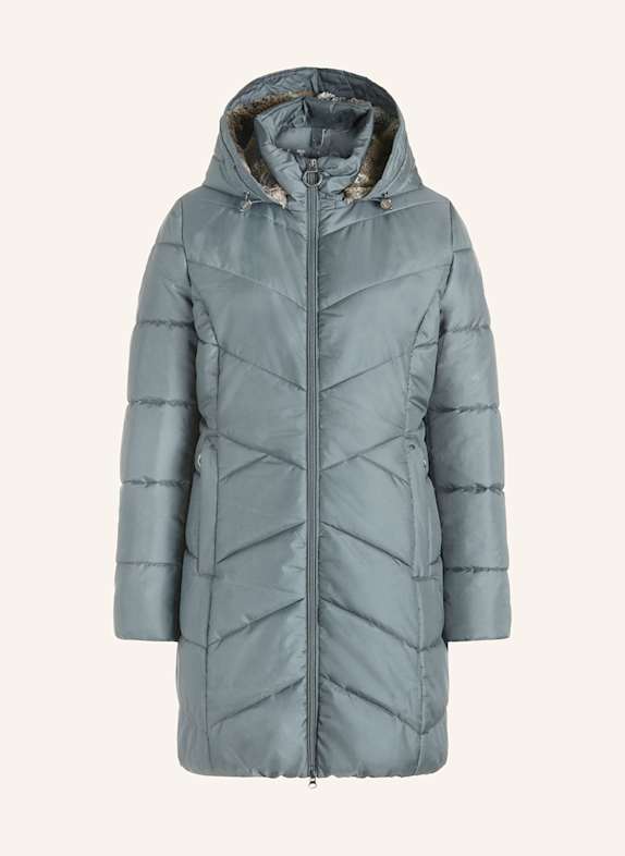 Betty Barclay Steppmantel mit Kunstfell PETROL