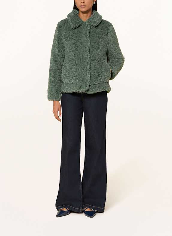 CARTOON Plyšová bunda ZELENÁ