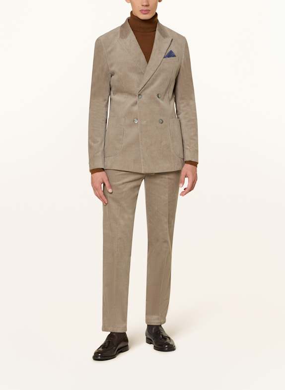 PAUL Marynarka garniturowa slim fit ze sztruksu 6017 Schlamm uni