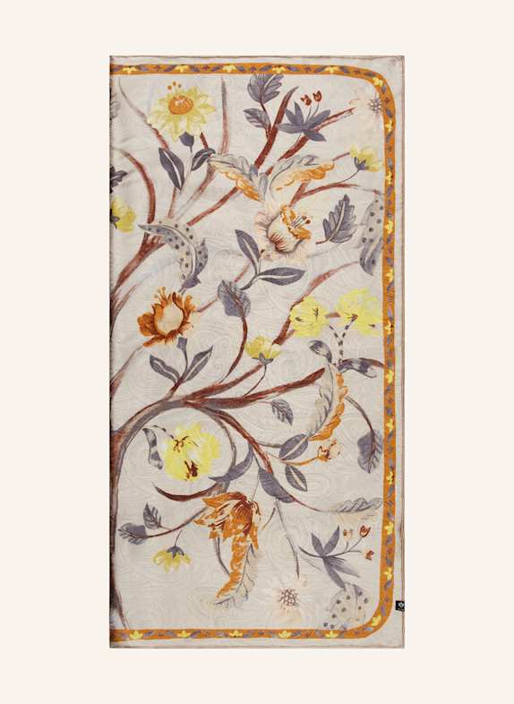 FRAAS Seidentuch ECRU/ GRAU/ HELLBRAUN