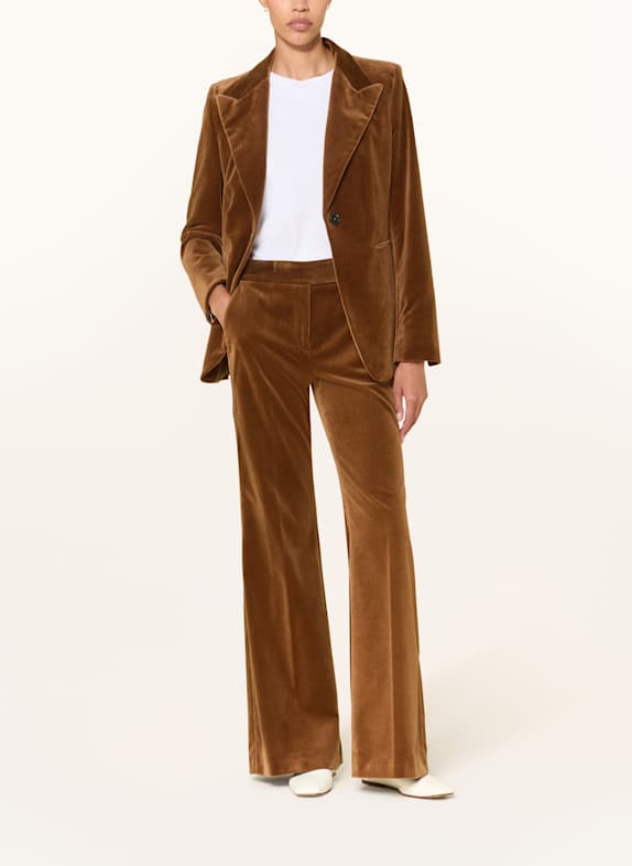 windsor. Marlenehose aus Samt BRAUN